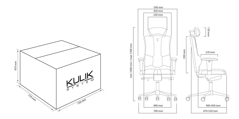 Ергономічне крісло KULIK SYSTEM Elegance White/Red