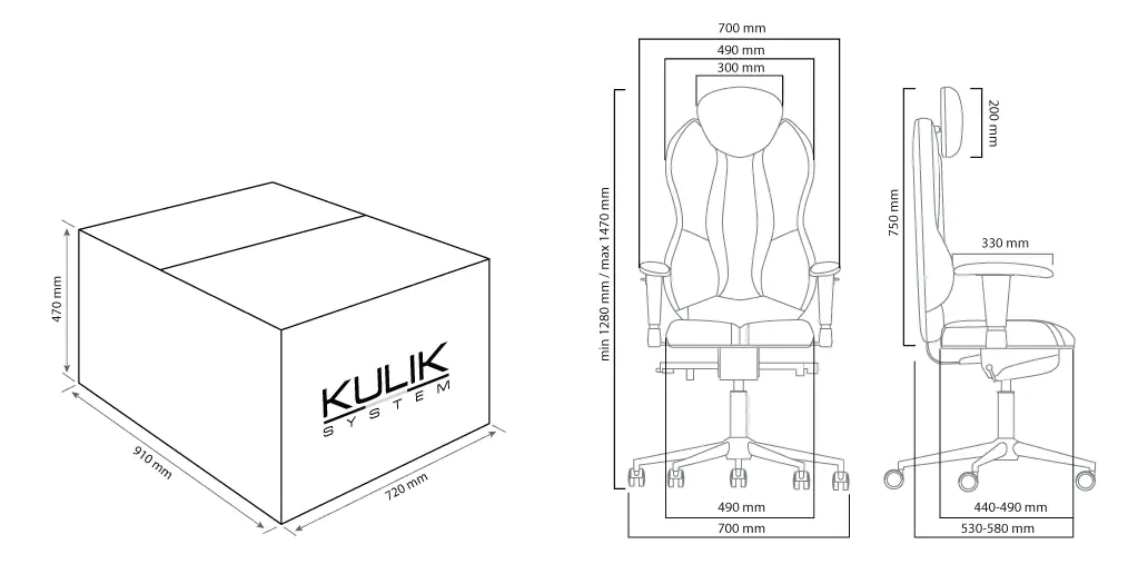 Эргономичное кресло KULIK SYSTEM Grand Black/Red